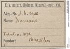 Etiketten zu Diamant (NHMW-MIN-Ab6938)